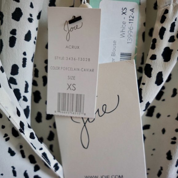 NEW Joie Acrux B Silk Tank in Porcelain Caviar Size XS - Picture 3 of 8